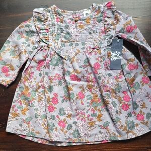 ​NWT Baby B'gosh Floral Ruffle Long Sleeve Dress - 12M